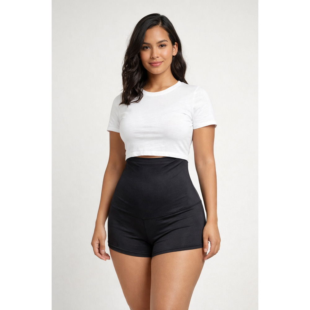 Maidenform Hi Waist Boyshort Shapewear Black Medium Firm Control NWT